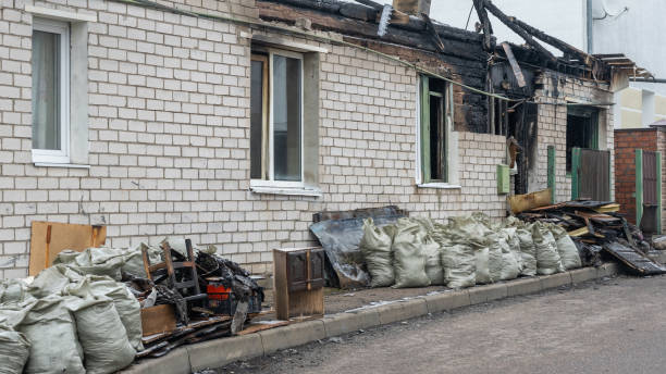 Professional Fire Damage Removal technician working in Milford, NJ